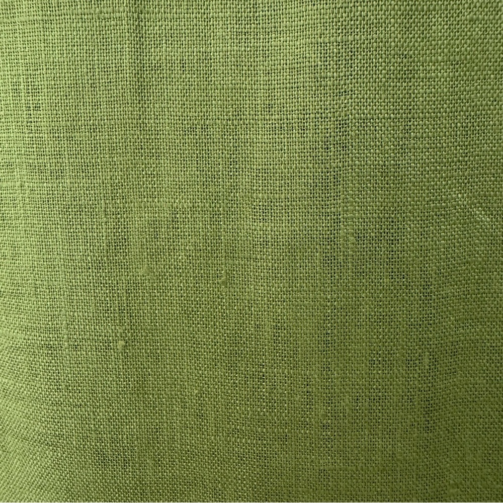 LAZYBONES 100% Linen Short Sleeve Green Midi Dress Drawstring Neck Size XS/S - Picture 5 of 12